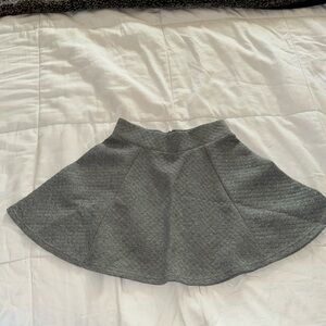Divided Gray textured Mini Skirt Size Extra Small